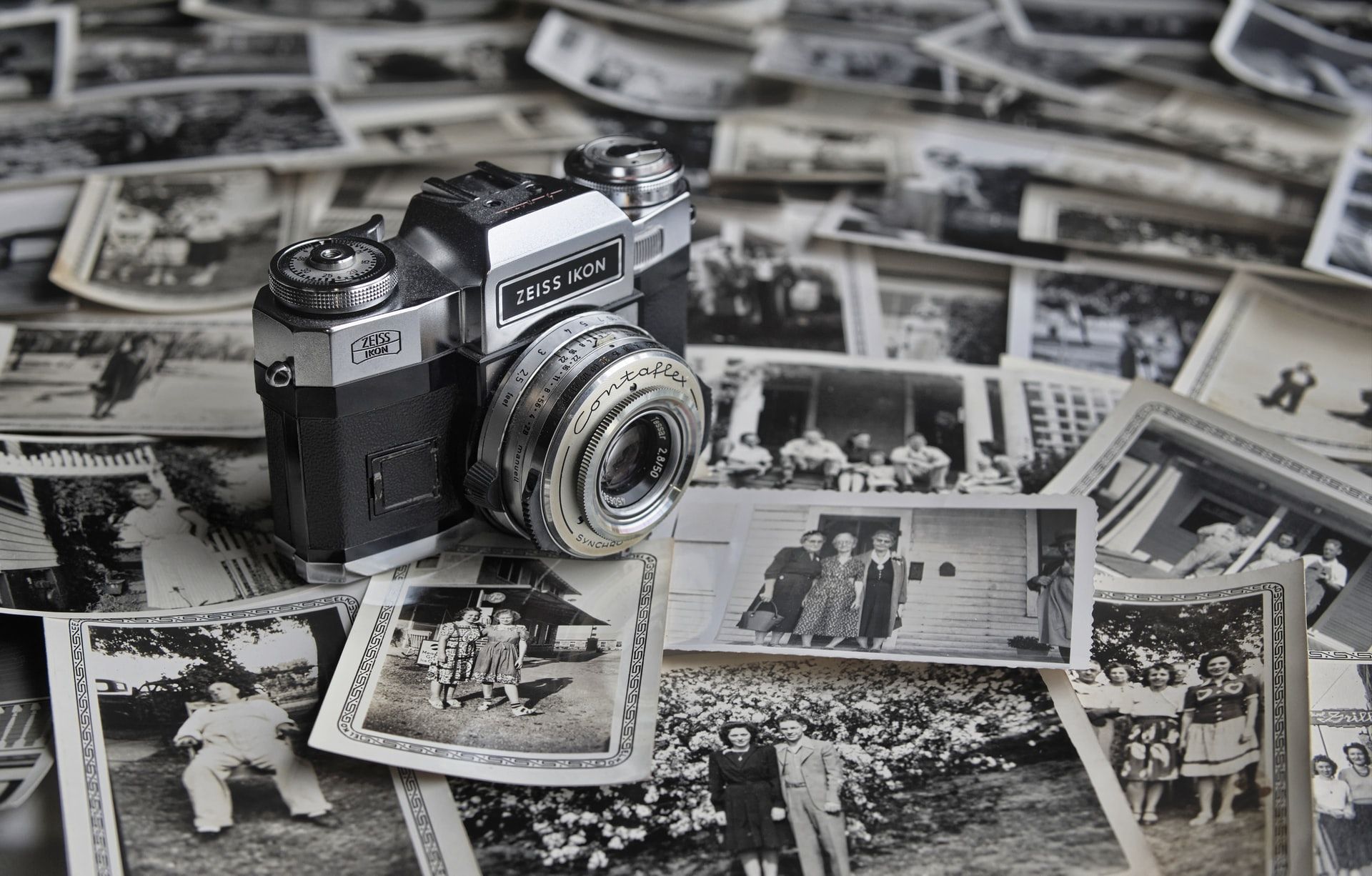 analog camera with pictures